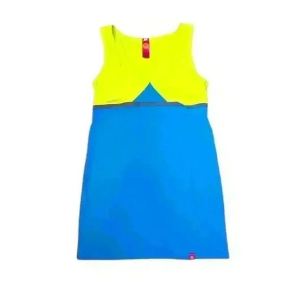 Tracy McGrady T-MAC‎ Body Con Mini Dress Neon Blue & Green M - Picture 1 of 8